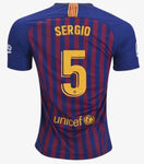 Barcelona Sergio Home Jersey 2018/19 - Fans Jersey Stop