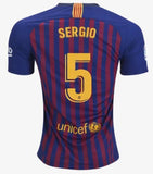 Barcelona Sergio Home Jersey 2018/19 - Fans Jersey Stop