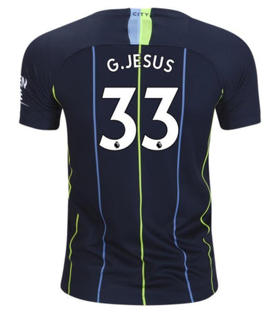 Manchester City Gabriel Jesus Youth Away Jersey 18/19