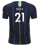 Manchester City David Silva Youth Away Jersey 18/19