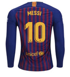 Messi Home Jersey 2018 Long Sleeves