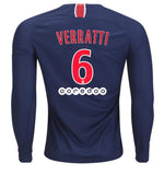 Paris Saint-Germain Marco Verratti Long Sleeve Home Jersey 2018/19 - Fans Jersey Stop