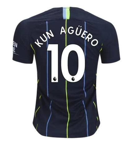 Manchester City Sergio Kun Aguero Away Jersey 2018/19 - Fans Jersey Stop