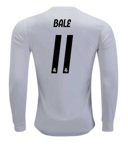 Real Madrid Gareth Bale Long Sleeve Home Jersey 2018/19 - Fans Jersey Stop