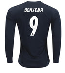 Real Madrid Karim Benzema Long Sleeve Away 2018/19 - Fans Jersey Stop