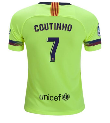 Barcelona Coutinho Youth Away Jersey 18/19