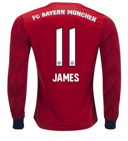 Bayern Munich James Long Sleeve Home Jersey 2018/19