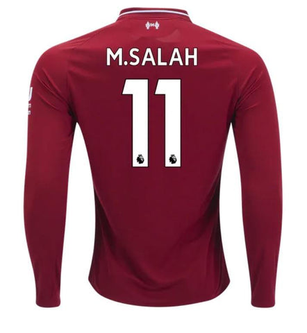 Liverpool M.Salah Long Sleeve Home Jersey 2018/19