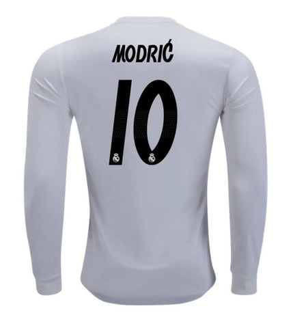 Real Madrid Luka Modric Long Sleeve Home Jersey 2018/19 - Fans Jersey Stop