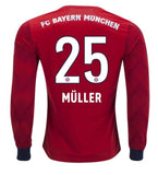 Bayern Munich Muller Long Sleeve Home Jersey 2018/19