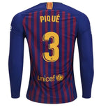 Barcelona Pique Long Sleeve Home Jersey
