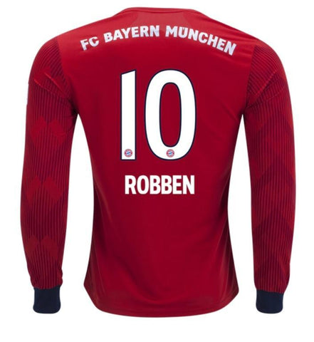 Bayern Munich Robben Long Sleeve Home Jersey 2018/19