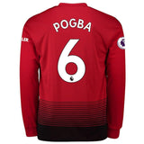 Manchester United Pogba Home Long Sleeve Jersey 2018/19