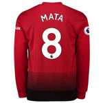 Manchester United Mata Home Long Sleeve Jersey 2018/19